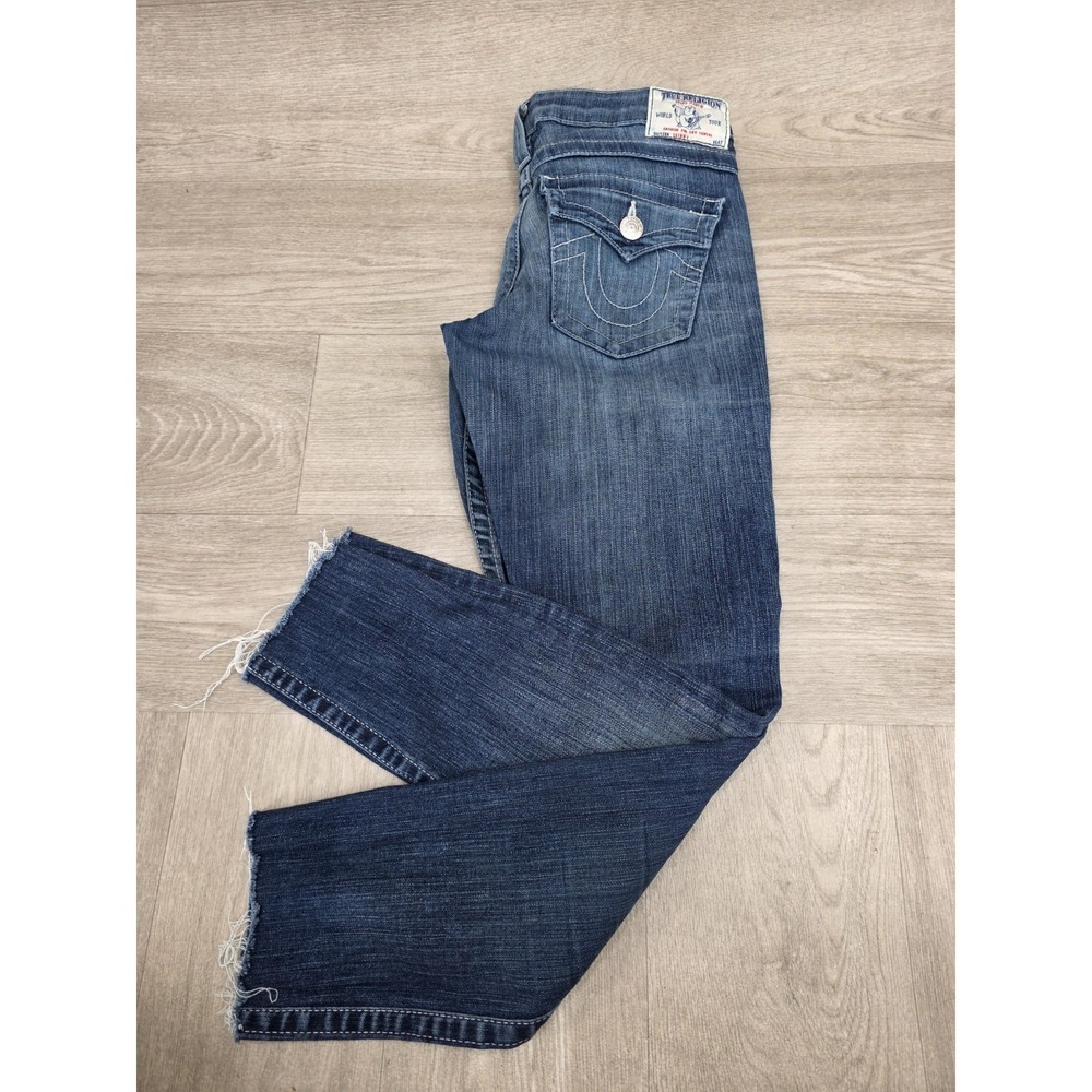 True Religion Jeans Women's Size 27 Low-Rise Straight Flap Pocket‎